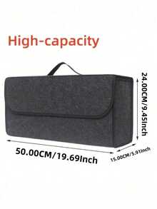 Foldable Car Trunk Organizer – Portable, Multipurpose Storage, Durable Felt, Space-Saving Design, Outdoor Travel Supplies, Car Organization And Storage Supplies,Car Tool Storage Bag