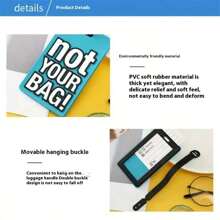 2-11 peças/Etiquetas de Mala, Etiquetas de Bagagem, Etiquetas de PVC para Mochila com Cartão de Nome e Endereço, Identificador de Bagagem, Acessório de Viagem