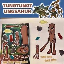 8件装新AI山海经Switch装DIY手机贴纸，手工木棍人DIY贴纸，适用于笔记本电脑、手机、透明手机壳、冰箱等常见场所