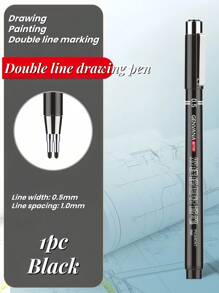 1 Stück neuer Doppelspitzen-Neutralstift, 0,1mm/0,3mm/0,5mm, unerlässlich für Architekten, Designprüfungen, Notizen und Zeichnen von Schulbedarf, Schulanfang