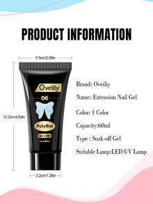 Oveiliy Sky Blue Sparkling Diamond Nail Extension 60ml 1pc, Crystal Nail Extension, Nail Stickers And Beauty Art, Make Nails Longer, Stronger And Perfect - Baby Blue - View 5