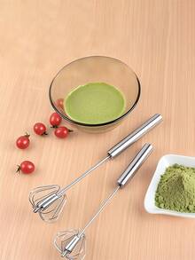 1 件不锈钢打蛋器，Digead 手推式旋转打蛋器，烹饪用打蛋器，手推式搅拌器，用于混合、打发、搅拌和搅拌（12 英寸）