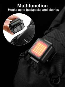 1 pezzo Mini luce anteriore e posteriore per bicicletta multifunzionale in ABS, ricaricabile USB, alta luminosità, adatta per ciclismo, escursionismo e campeggio all aperto