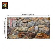 1套/1件/2件仿真石纹浴室防滑垫，仿羊绒材质，蓬松毛绒装饰，适用于浴室、门口、厨房、房间等场合，可机洗，日常装饰，可作为礼物赠送