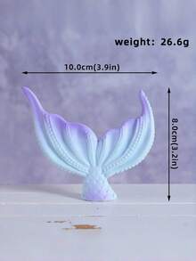 1pc Ocean Theme Cake Topper Mermaid Tail Doll, Sea Coral Shell Star Decor, Kids Birthday Party Cake Decoration For Boys/Girls