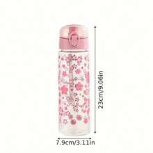 1pc 780ml Capacity Cute Plastic Water Bottle, Portable Gift Cup