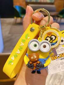 Minions Authentische Comic-Minions Schlüsselanhänger Anhänger, kreative Paar Auto Taschen, Figuren, Schlüsselanhänger, Anhänger und kleine Geschenke für Zimmer Dekoration, Schlafzimmer Dekoration, Heim Dekoration, Wand Dekoration, Schul Dekoration, Schul Überraschungen, Studenten Wohnheim Dekoration, Schulanfang