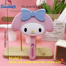 Sanrio [Cute Sanrio Hair Comb Set] Sanrio Hello Kitty & My Melody Kuromi Travel Hair Comb Set With Makeup Mirror | Cute, Compact For Home Daily Styling & Outdoor Travel Use, Ideal For Girls' Gifts, Valentine's Day, Gift For Mom And Girlfriend, Daily Use, Surprise Box Easter Gifts