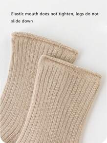 3 pares de calcetines antideslizantes para bebé, calcetines de caña alta de unicolor versátiles para niños de 1 a 3 años