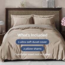 Cover Queen Size Set - Extra Soft Queen Size Duvet Cover 90 X 90 With 2 Pillow Shams - Hotel Luxury Easy Care And Fade Free W/ Zipper Closures & Ties - Breathable Bedding Set (Light Sage Green) - 13 - 混色米色(無被子) - 查看 2