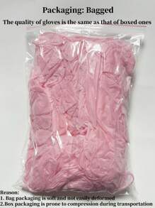 Pink, Disposable Nitrile Gloves, Powder-Free Latex-Free Gloves, Durable Household Cleaning Gloves, Waterproof Gloves, Suitable For Kitchen, Hair Dyeing, Beauty Salon, Waterproof, Anti-Static, Durable, Black, White, Pink, Blue, Green, Transparent, Purple Disposable Gloves Optional (Without Box)
