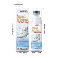 jakehoe 1/2 Set Of White Shoe Foam Cleaner, Deodorizing 100ML Foam Mousse Sneaker Upper, Clean And Wash-Free Whitening Cleaner, Suitable For LITTLE WHITE SHOES, A LEATHER BAG, CANVAS SHOE, Give Gifts To Friends (New And Old Models Are Randomly Sent)
