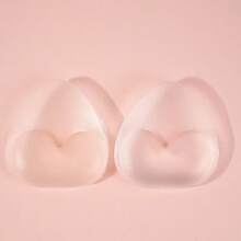 1 Pair Reusable Silicone Bra Inserts – Invisible Push-Up Pads For Swimwear & Lingerie, Soft Thickened Enhancers For Natural Bust Lift, Ideal For Bikinis, Dresses & Halter Outfits