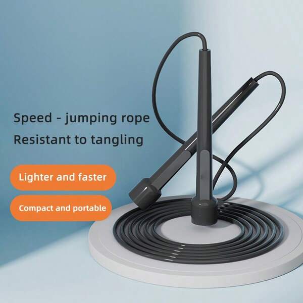 1 pieza Cuerda de saltar de PVC de 2.8m, ajustable, de material ABS, cuerda de fitness para gimnasio