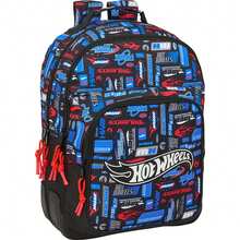 Mattel Hot Wheels Double Backpack Adaptable To Car With Double Spacious Compartment And Secure Zipper - متعدد الألوان - مشاهدة 4