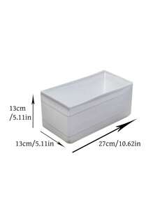 1pc Oxford Cloth Washable Uncovered Storage Box, Solid Color Minimalist Design, Organizer For Underwear, Miscellaneous Items, Cosmetics, Stationery, Desk Organization