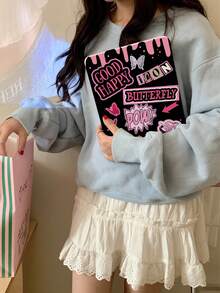 漂亮可爱的蝴蝶字母双面彩绘图案，720度可旋转带笔槽，亚克力透明水晶背板，防摔平板电脑保护套，支持睡眠唤醒，适用于iPad，荣耀节日礼物