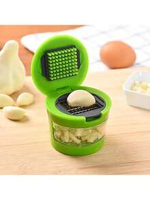 1pc Stainless Steel Garlic Press, Easy Garlic Chopper Tool, Multifunctional Manual Garlic Crusher, Easy To Use, For Mincing, Grilling, Cutting And Grinding In Cooking - Multicolor - View 1