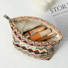 1 sztuka retro boho kopertówki wewnętrzna torba na kosmetyki i produkty do makijażu torba do przechowywania