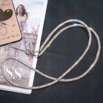 Długi łańcuch z kryształkami na ramię, telefon komórkowy, wiszący sznurek, wysokiej jakości pasek do aparatu, handel zagraniczny, gorąca sprzedaż, gorąca sprzedaż, wiszący sznurek z kryształkami