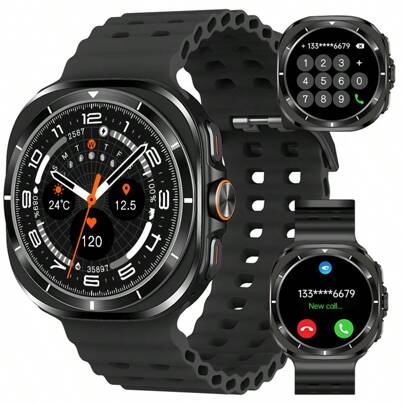 W&O 2025er Modell Unisex-Sport-Smartwatch für Damen & Herren mit 1,8HD-Touchdisplay, montre homme,montre femme,montre connectée,300mAh Akku mit magnetischem USB-Ladegerät, über 100 Sportmodi, Pulsmesser + SpO2-Monitor, IP67 wasserdicht – Android/iOS kompatibel – Premium Geschenkidee