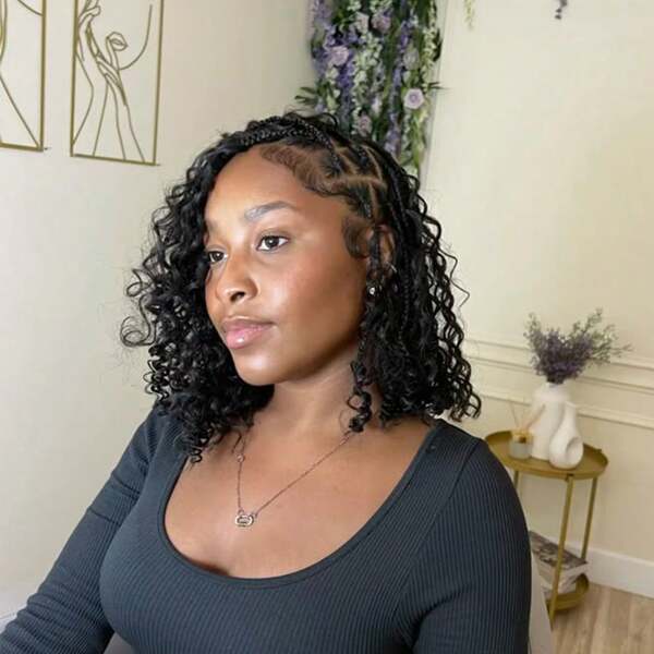3pcs Synthetic French Loose Curl Hair Extension 10 Inch Loose Wave Crochet Braid Heat Resistant French Curl Spiral Curl Hair Extensions