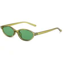 1pc Small Oval Hot Girl Vintage Style Glasses, Suitable For Summer Travel, Beach, Party, Birthday, And To Show Your Beauty