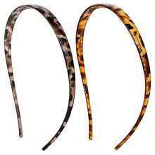 1/2/3pcs Tortoiseshell Patterned Elastic Hair Bands, Non-Slip High Elasticity Hair Hoops Suitable For Glasses Wearers, Glossy No-Pressure Hair Accessories For Travel, Makeup, Daily Use, Essential Fashion Hair Accessory For Women, Animal Print Hair Bands - Multicolor - View 17