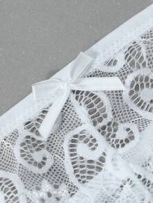 3pcs/Set Sexy Lace Thong Panties, Low Waist For Women