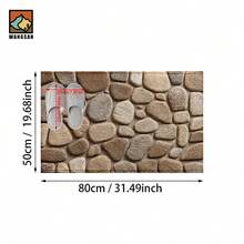 1套/1件/2件仿真石纹浴室防滑垫，仿羊绒材质，蓬松毛绒装饰，适用于浴室、门口、厨房、房间等场合，可机洗，日常装饰，可作为礼物赠送