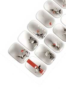 半固化凝胶指甲贴，20 片凝胶指甲贴，贴纸，需要紫外线照射，沙龙品质，持久