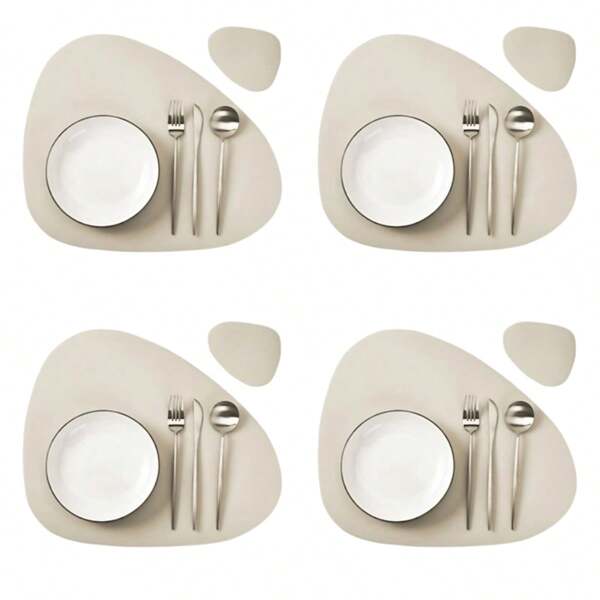 2/4/8 Stücke Schwarzes Tischset und Untersetzer-Set (Tischset + Untersetzer), Dreieckiges Tischset, Dekoratives Tischset, Weihnachtsgeschenk-Tischset
