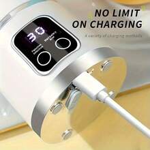 SOKANY Valentine's Day Gift Compact 3-In-1 Portable Blender & Juicer - USB Rechargeable With Digital Display, Durable Stainless Steel Blades For Smoothies, Shakes & Fresh Juice - Wireless, Easy-To-Use For Camping, Travel & Gifts - White - View 7