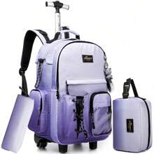 3 pezzi set di bagaglio a mano con zaino con ruote, zaino porta PC per scuola e trolley da viaggio, disponibile in più colori