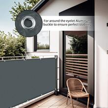 Polyester Privacy Fence For Balcony - Waterproof UV Resistant Outdoor Screen, - Dark Grey - View 3
