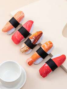 2pcs/Set, Random Sushi Cat & Cat Self-Amusement Plush Toys, Realistic Simulation Sushi Cat Accessories For Pets - Multicolor - View 5