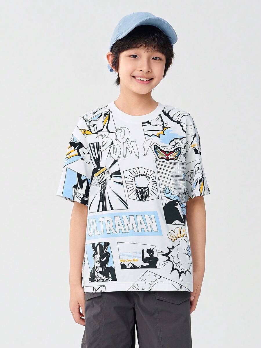 Balabala X 兒童T恤，2025夏季男孩上衣
