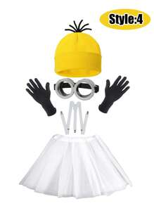 Minions Halloween Minions Kostüm Zubehör Rollenspiel-Set, Raumdekoration Schlafzimmer Dekoration Heimdekoration Wanddekoration Schuldekoration Schulüberraschung Studentenwohnheim Dekoration Schulanfang