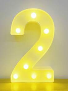 1set Birthday Theme Number Atmosphere Lamp (16/18/20/21/30 Yrs), Alphabet & Number Atmosphere Lamp (2024/2025/HAPPY, Etc), Adult Party Number Atmosphere Lamp,Christmas - Multicolor - View 10