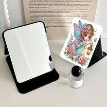 1 件 DIY 亚克力钻石画艺术装饰 - 特殊形状钻石艺术大产品、美化镜、花朵、灯笼女神图案、独特的卧室装饰设计、桌面装饰、手工套件、家居装饰礼品、释放您的创造力和想象力、DIY 手工礼品 - 彩色 - 查看 5