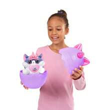 ZURU Rainbocorns Kittycorn Surprise Série 2, Peluche Collector, Œuf Surprise, Pack d'Autocollants, Slime, Âges 3+ Pour Filles, Enfants
