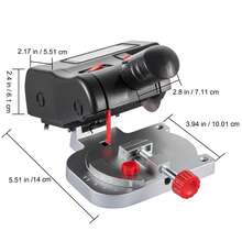 Mini Miter Cut-Off Chop Saw, Two 2-5/16\" Blade Of Steel And Resin With 1/2inch Cutting Depth, 0-45° Benchtop Miter Saw For Copper, Aluminum, Wood, Zinc In Hobby Craft - 查看 10