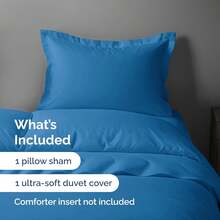 Cover Queen Size Set - Extra Soft Queen Size Duvet Cover 90 X 90 With 2 Pillow Shams - Hotel Luxury Easy Care And Fade Free W/ Zipper Closures & Ties - Breathable Bedding Set (Light Sage Green) - 21 - 牛仔藍(無被子) - 查看 2