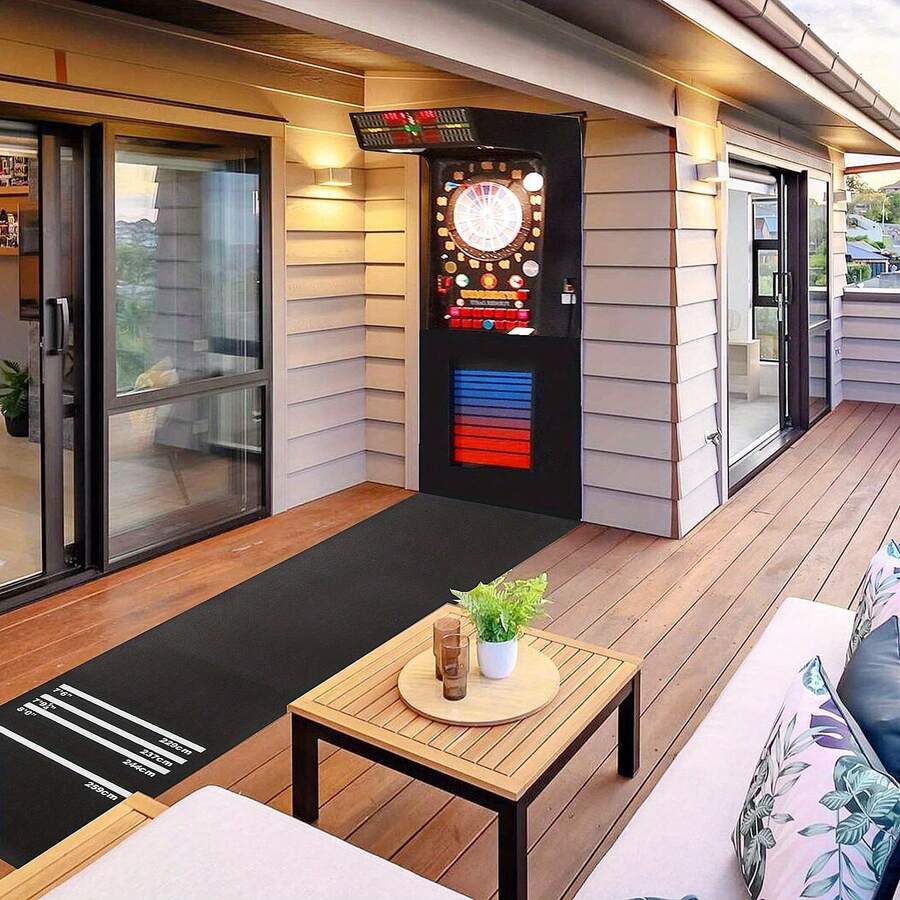Dart Mat With 4 Throwing Distances Rubber Dartboards 300x62cm For Pub Club - Black - View 1