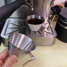 1pc Stainless Steel Italian Coffee Extraction Cup; Espresso Liquid Receiving Cup; Ounce Coffee Creamer; Narrow-Mouthed Cup; Outdoor