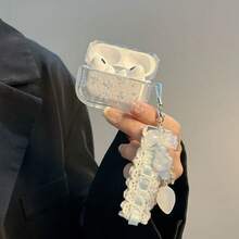 Blue/Pink Bow Floral Protective Case Compatible With 4, Compatible With 3, Pro 3 Bluetooth Earphones, Great Gift For Yourself Or Friends