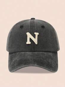 1 pieza Gorra de béisbol con 26 letras para niños, sombrero de sol lavado para niños/niñas pequeños para uso diario, protección UV