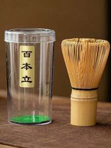 Set di 5 pezzi per preparare il Matcha - Ciotola per Matcha e frusta in bambù, colino per tè, cucchiaino, setaccio, supporto per frusta, kit di partenza perfetto per la cerimonia del tè Matcha (Verde) Back to School