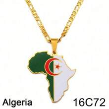 1 件 3.8 厘米嘻哈非洲地图吊坠项链首饰