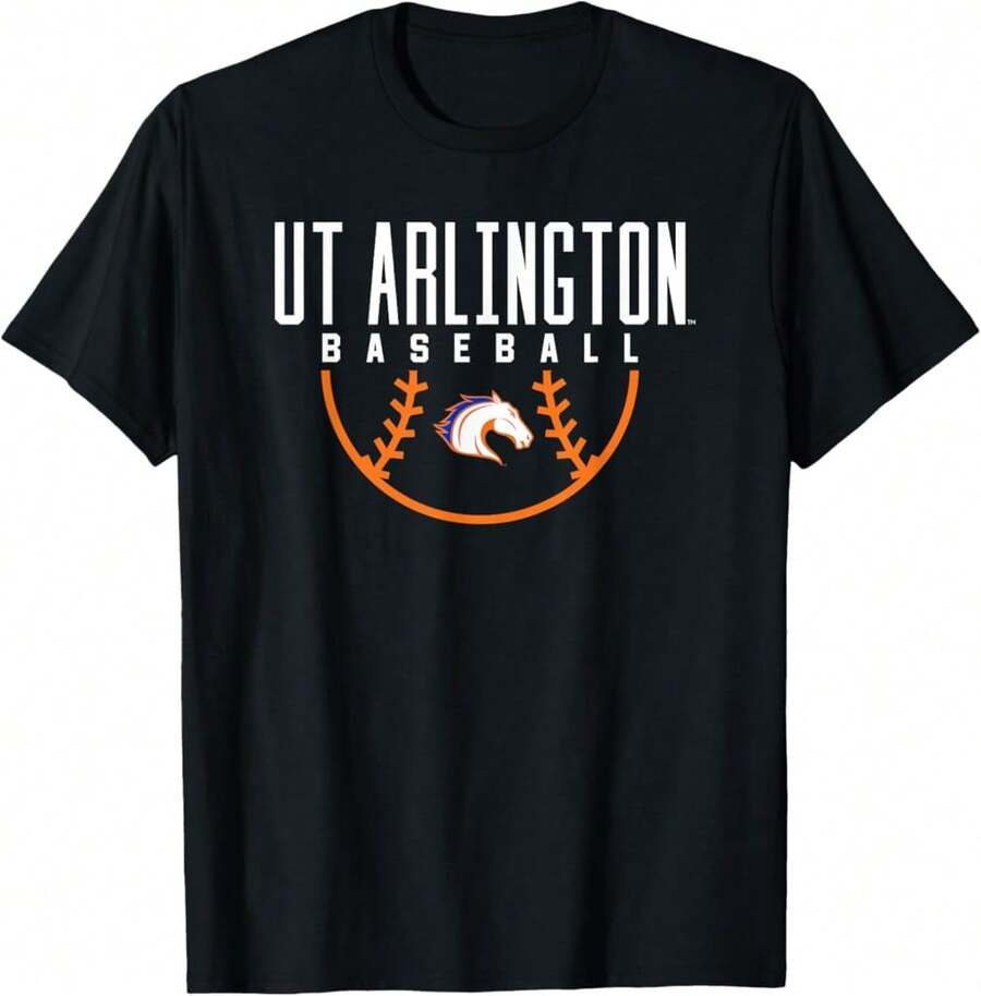 Unrsity Of Texas At Arlington Uta Mavericks Baseball T-Shirt Gift For Gamers Gift For Hikers,Funny Graphic T Shirts,Vintage T Shirts,100 Percent Cotton T Shirt,Oversize,S-XXXL - Black - View 1